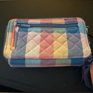 Colorful Checkered Women's Wristlet Wallet